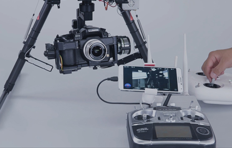 Connecting the DJI Lightbridge<br/>and Non-HD Gimbal AV Signal Output